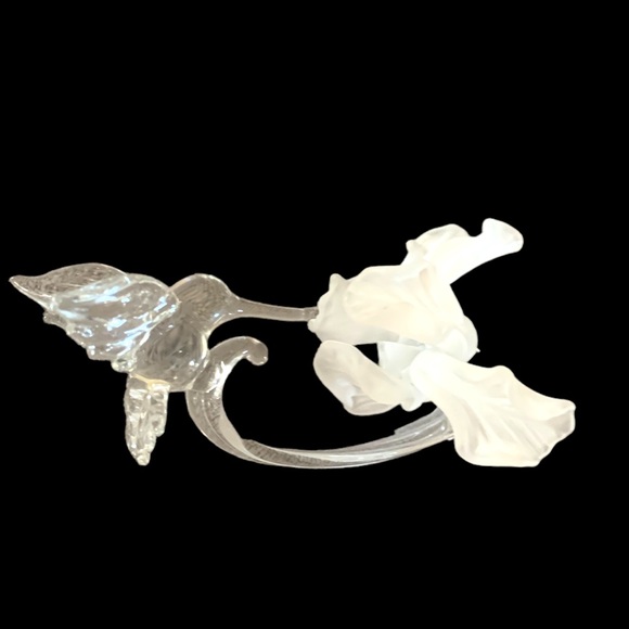 Glass Art Hummingbird and Flower - Picture 1 of 9